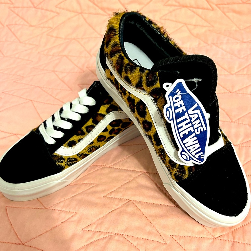 Brand New Vans Leopard Print Sneakers